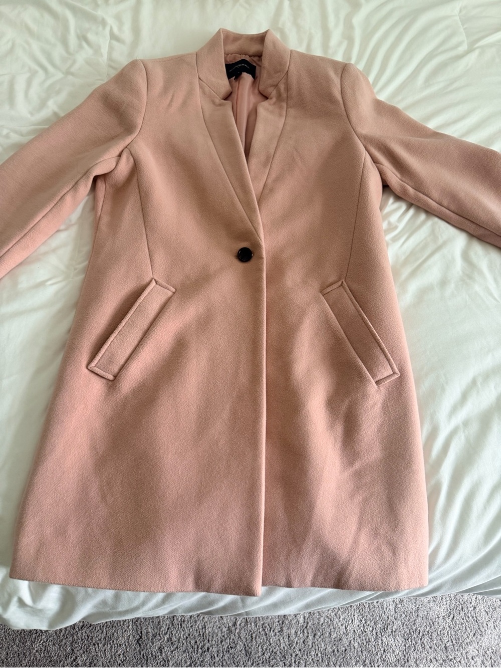 Banana Republic Dusty Pink Single-Button Trench Coat